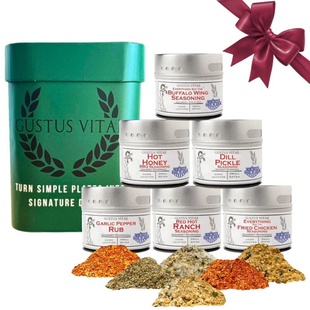 All American Wings Seasoning Set | Gift Packaged Spice Collection | Set of 6
