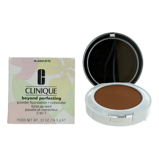 Clinique Beyond Perfecting, .51 oz Powder Foundation + Concealer- 26 Amber