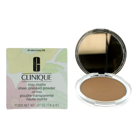 Clinique Stay-Matte, .27 oz Sheer Pressed Powder- 04 Stay Honey