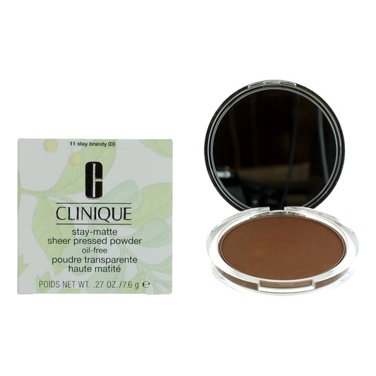 Clinique Stay-Matte, .27 oz Sheer Pressed Powder- 11 Stay Brandy