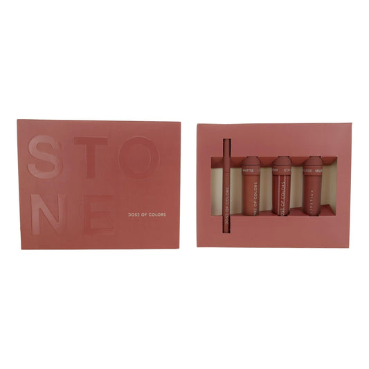 Dose of Colors Stone Lip Set, 4 Piece Set