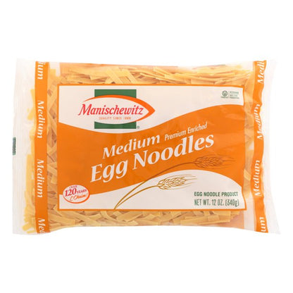 Manischewitz Medium Egg Noodles, 12 Oz Pack of 12