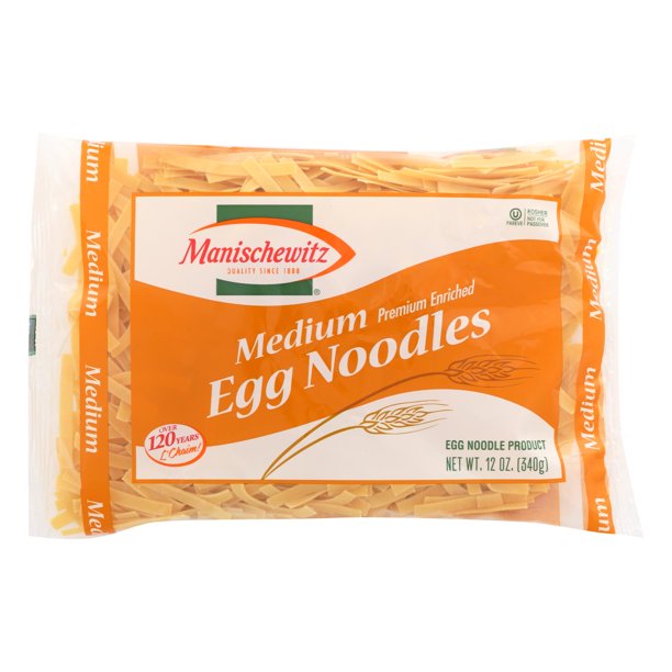 Manischewitz Medium Egg Noodles, 12 Oz Pack of 12