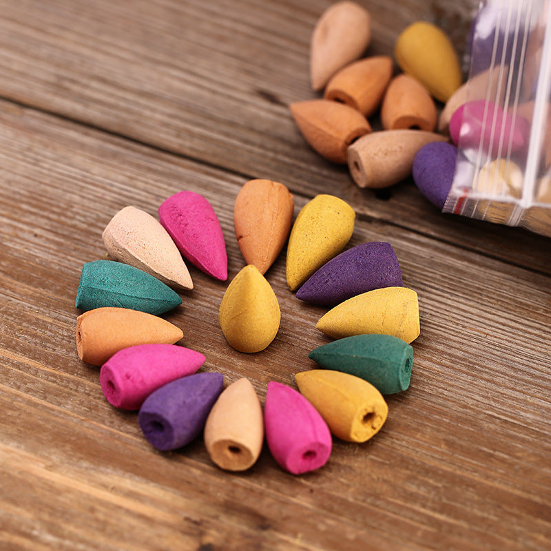 Creative Indoor Desktop Handmade Ceramic Ornament Windproof Backflow Incense Burner Buddhist Aromatherapy Stove