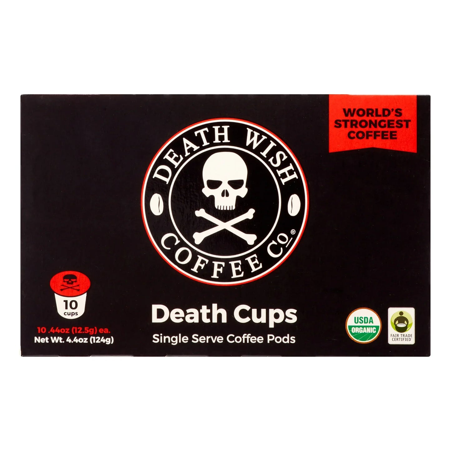 Death Wish Coffee - Strongest Single Serve Cups (Pack of 6-10 Ct.)