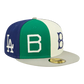 New Era 59Fifty MLB Los Angeles Dodgers Logo Pinwheel Fitted Hat Multi/Grey