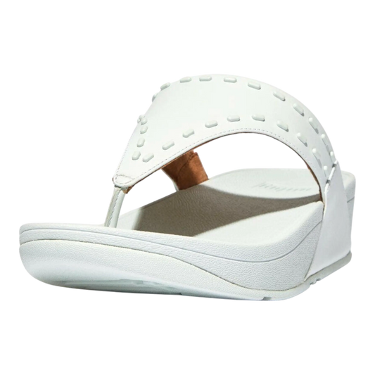 FitFlop Lulu Women Toe-Post Sandals Seafoam Blue Leather