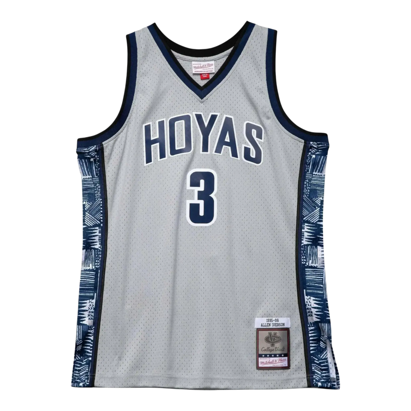 Mitchell & Ness Swingman Georgetown University 1995-96 Allen Iverson Men Jersey Grey/Navy/White