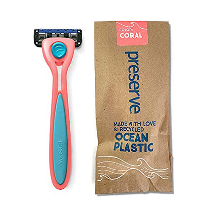 Preserve Razor Popi Shave 5 Coral, Pack of 6