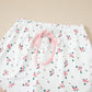 Floral Ribbed Crop Top & Shorts Lounge Set