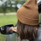 HAAKWEAR Traditional Camel Brown Beanie | Classic Cuffed Knit Hat | Made in USA