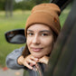 HAAKWEAR Traditional Camel Brown Beanie | Classic Cuffed Knit Hat | Made in USA