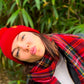 Classic Cuffed Pom Pom Beanie, Scarlet Red