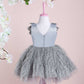 Elena Gray Party Dress