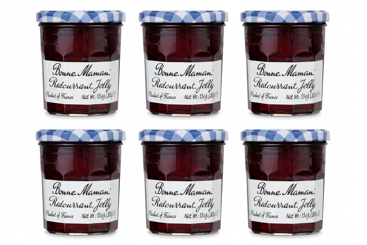 Bonne Maman Red Currant Jelly, Pack of 6, 13 oz