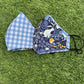 Busy Bees/Blue Gingham Mask