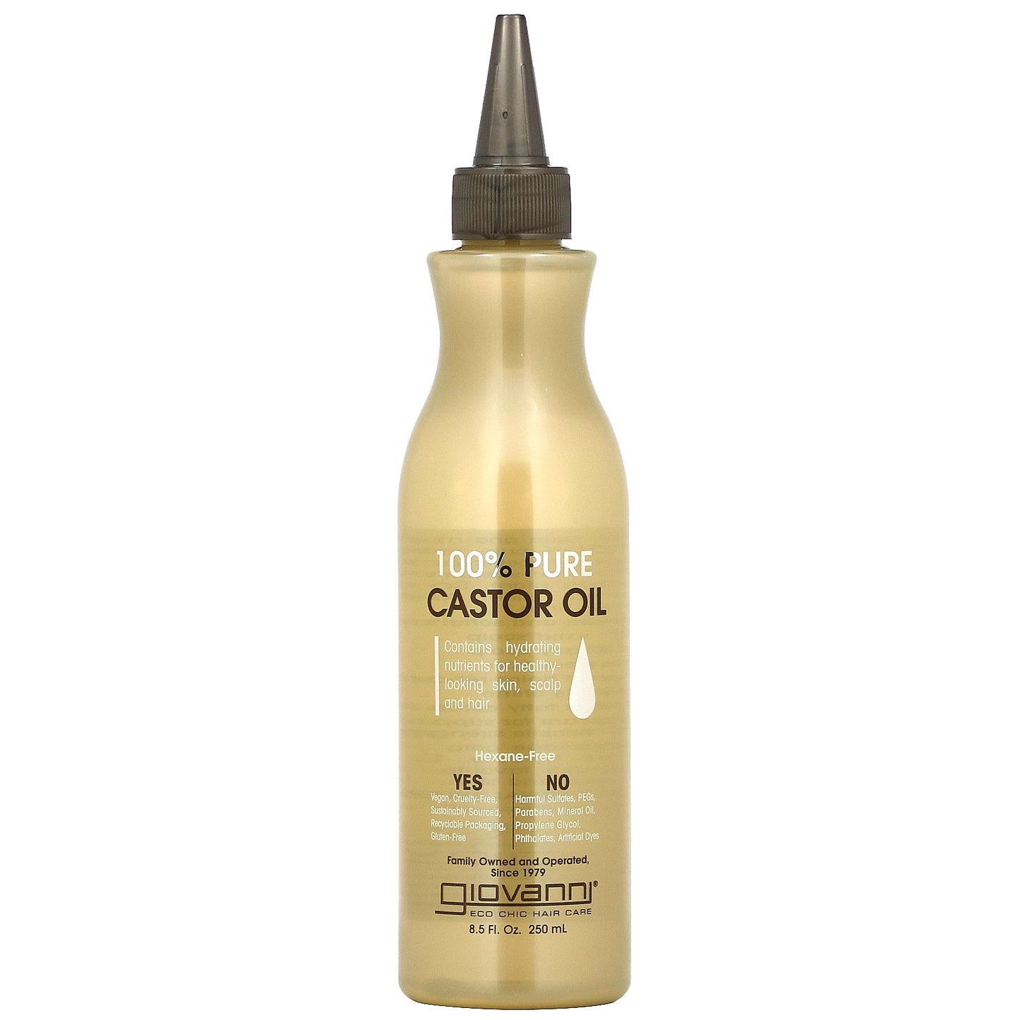 Giovanni 100% Pure Castor Oil, 8.5 Fl Oz