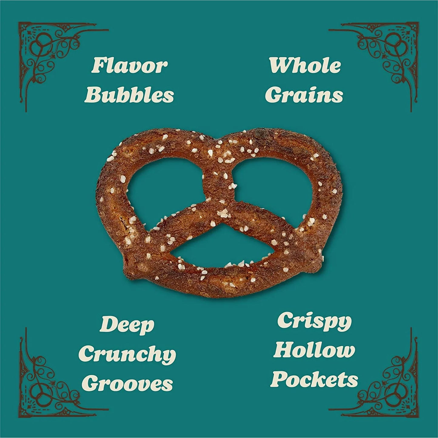 Unique Pretzels Original Sprouted Grain Pretzel Splits, Case of 12 x 8 oz