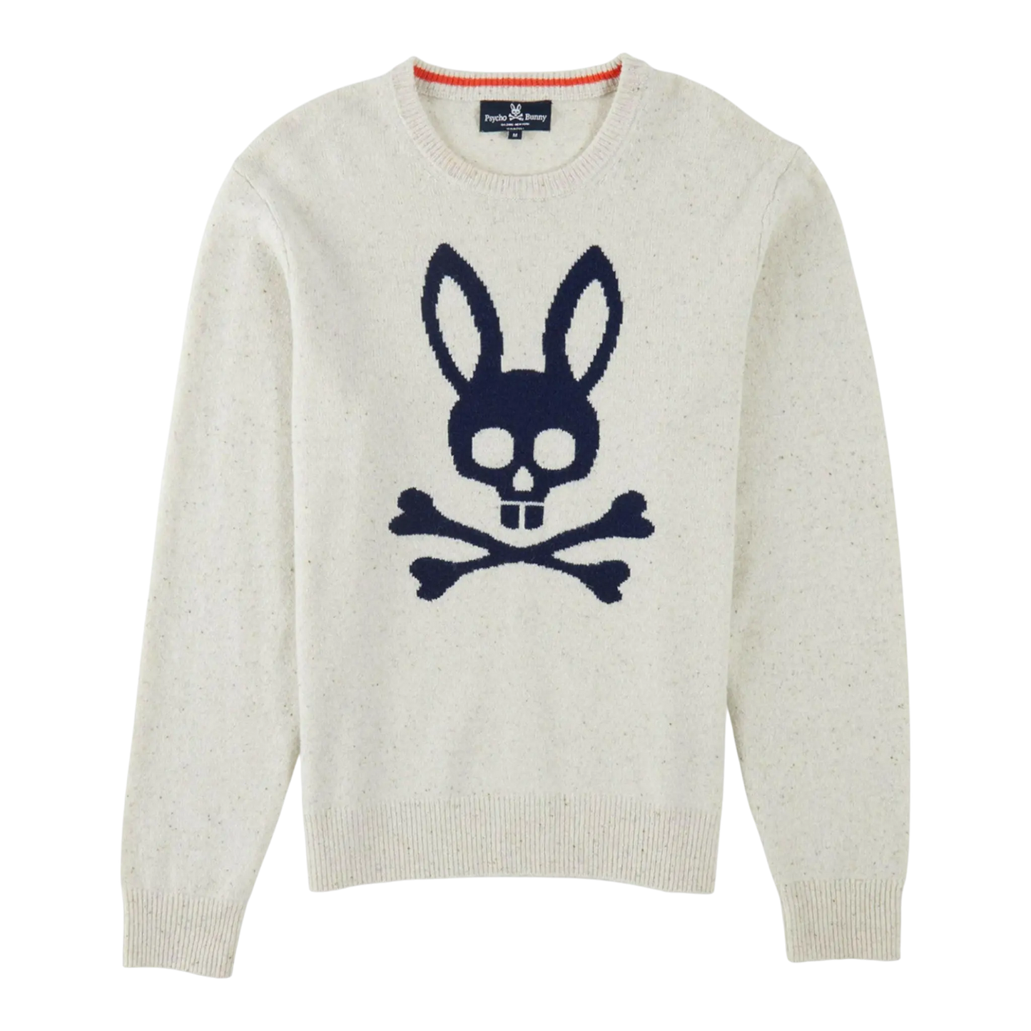 Psycho Bunny Vandam Men Wool Sweater Alabaster