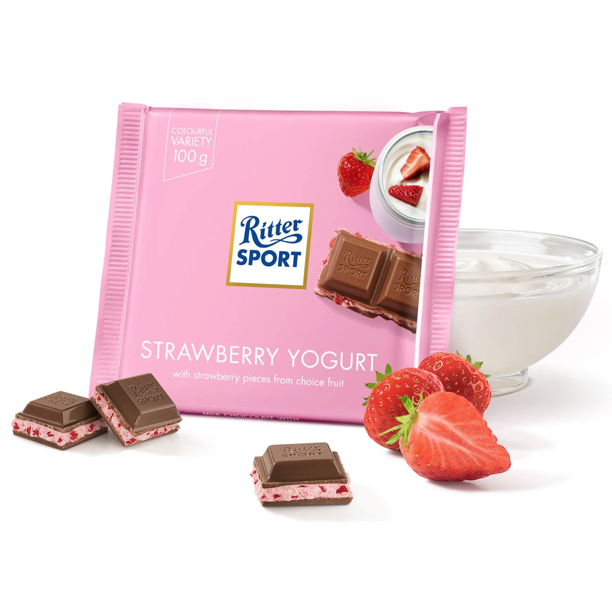 Ritter Sport 3.5oz Strawberry Cream Bars - Pack of 12