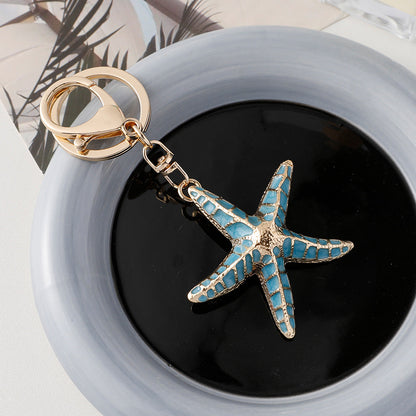 Starfish Shell Keychain Ocean Series