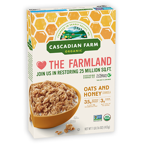 Cascadian Farm Organic Bar Oats N' Honey 5 x 6 Oz