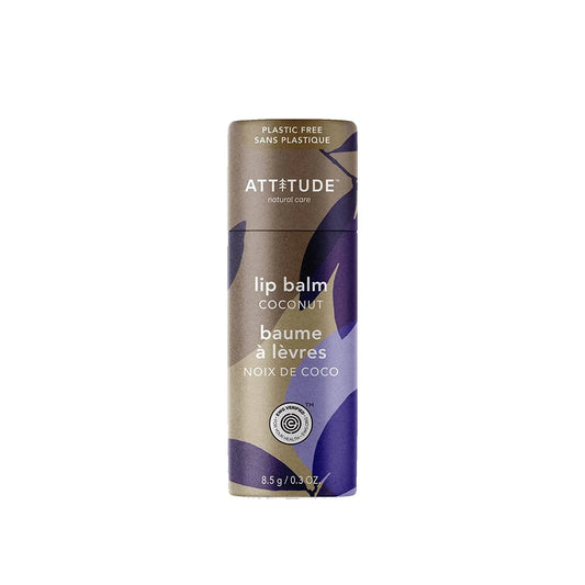 Attitude - Coconut Lip Balm, 0.3 oz (Pack of 12) - Hydrating Lip Care