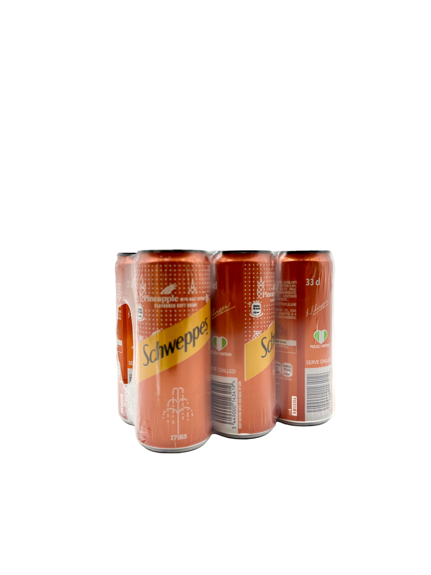 Schweppes Pineapple with Malt Extract (Pack of 6)