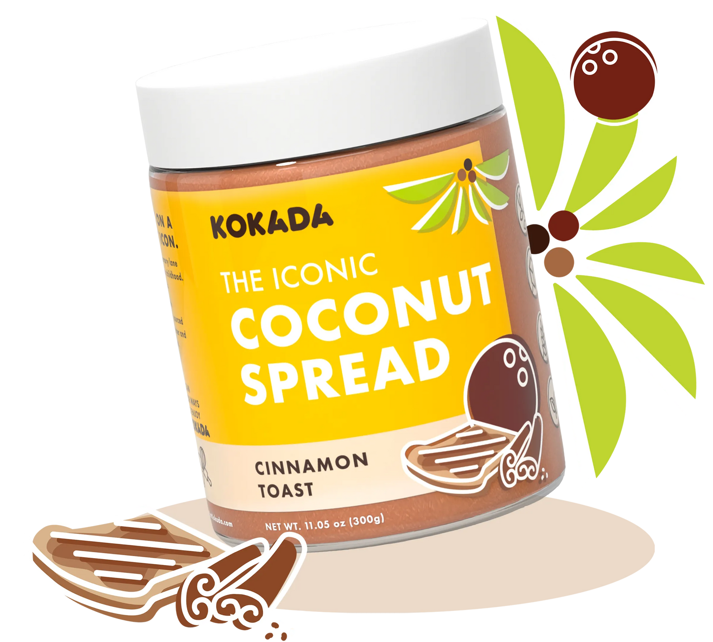 Kokada Cinnamon Spread with Coconut - 11.05 Oz. Case of 8
