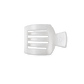 Coconut White Small Flat Square Hair Clip