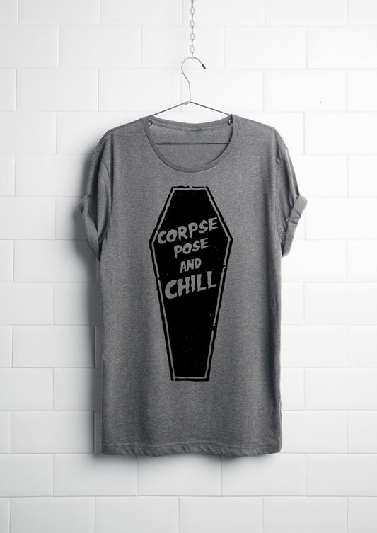 Corpse Pose and Chill T-Shirt by Yune Yoga