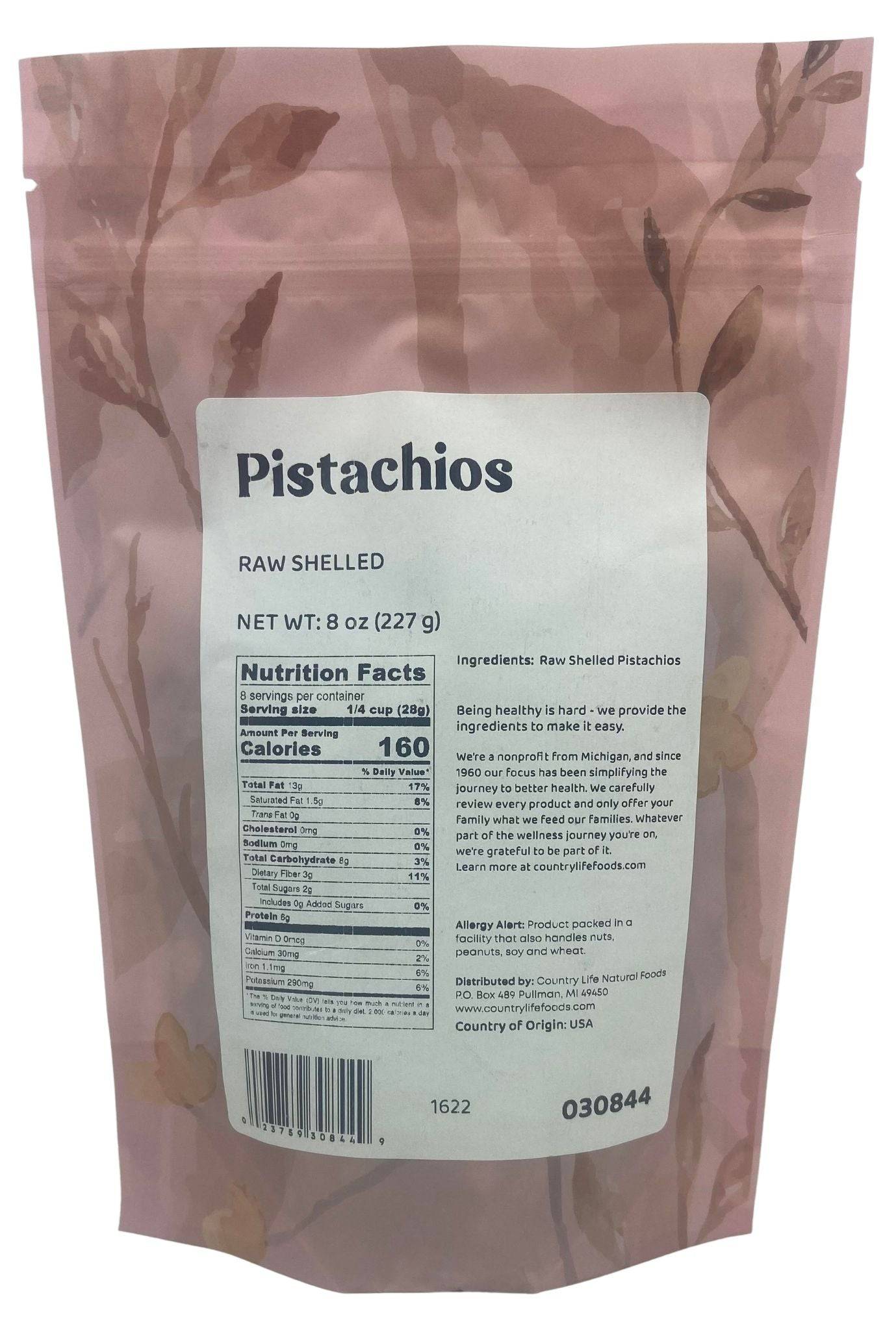 Pistachios, Shelled, Raw