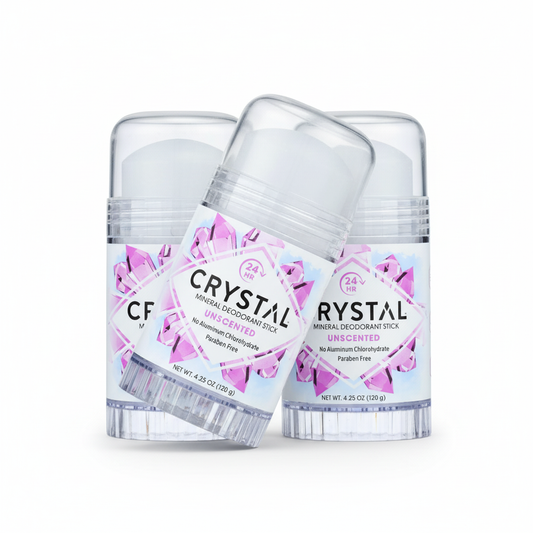 Crystal Body Unscented Deodorant Stick - 4.25 Oz - Pack of 3