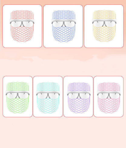 Rechargeable LED Seven-color Touch Color Light Mask Beauty Mask Photon Rejuvenation Spectrometer