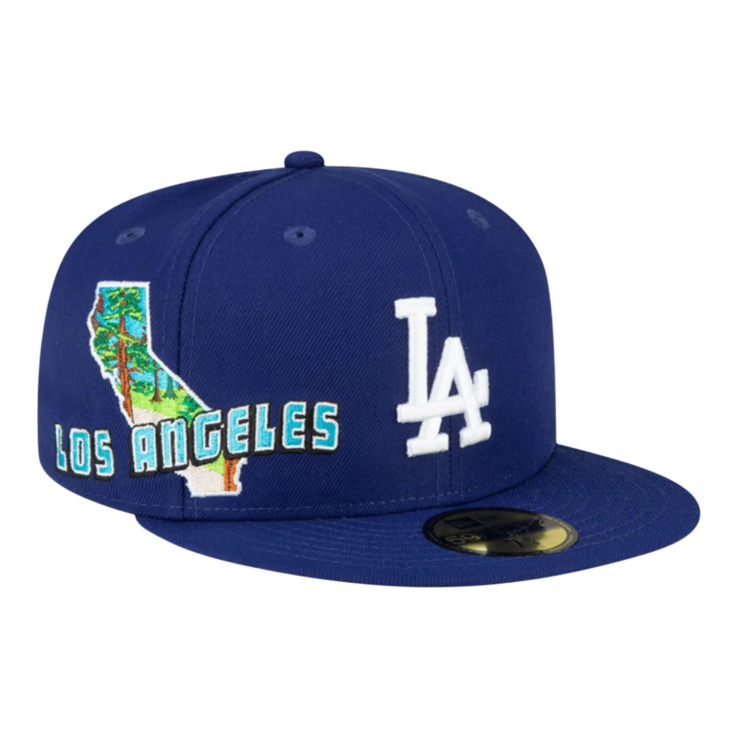 New Era 59Fifty MLB Los Angeles Dodgers Stateview Fitted Hat Blue