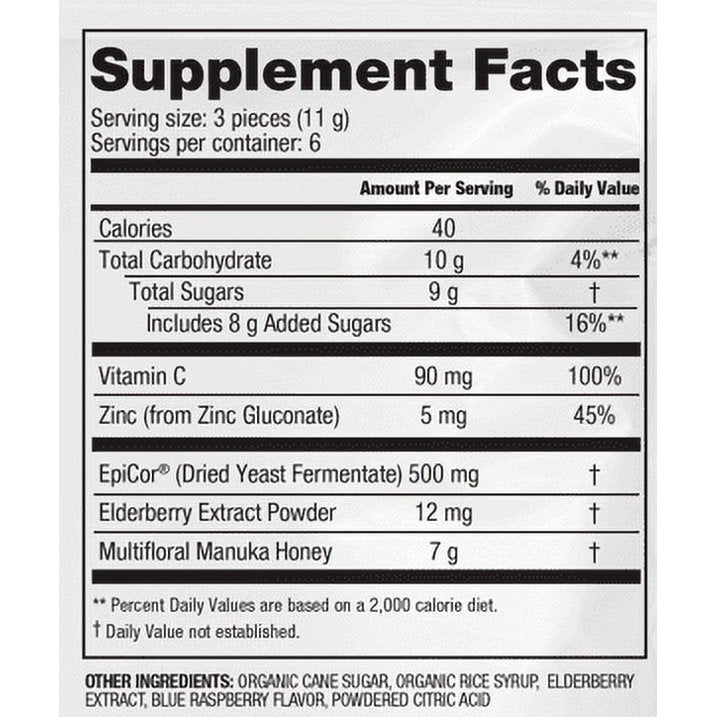 Wedderspoon Manuka Honey Elderberry Lozenges, Case of 6, 2.6 oz