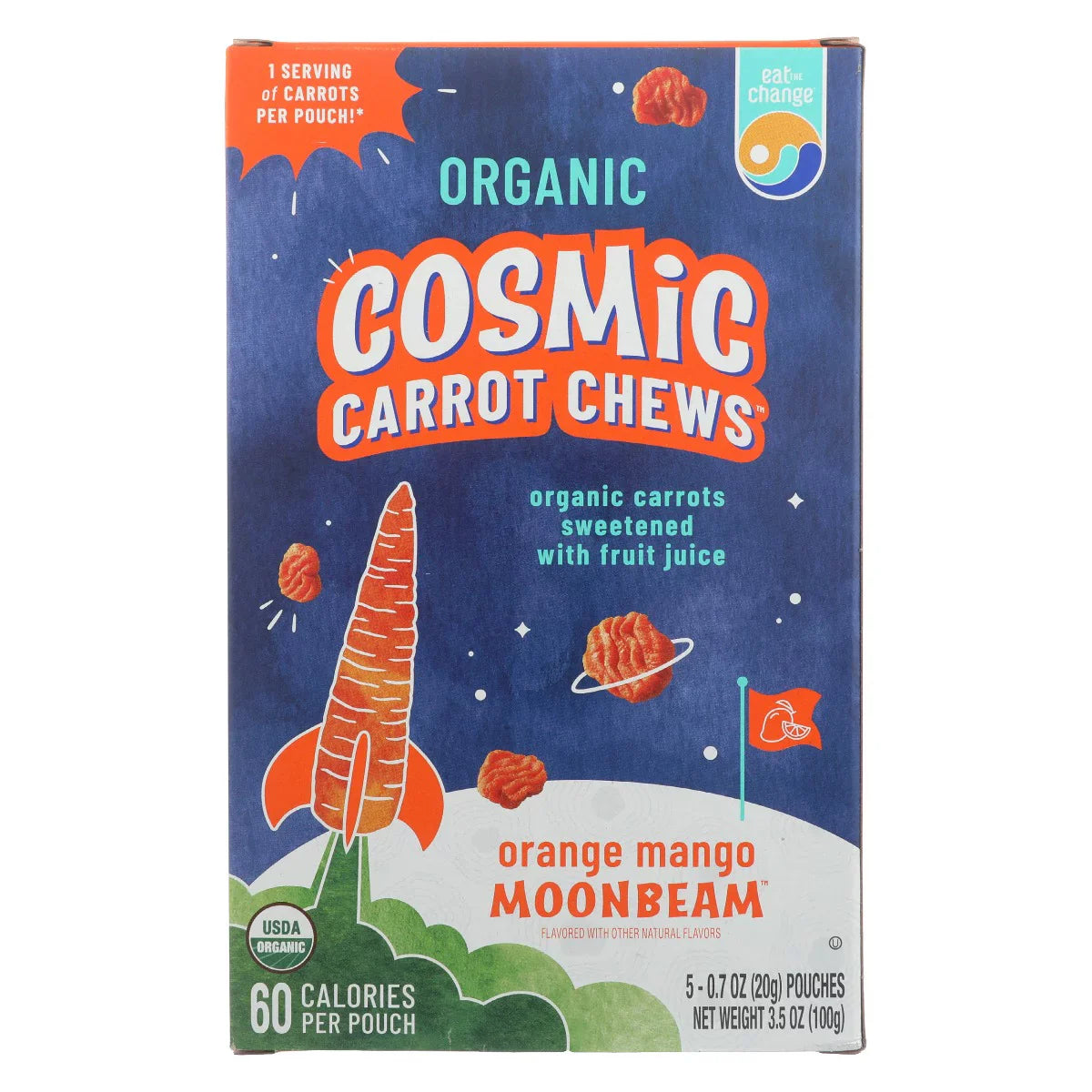 Eat The Change Carrot Chew Orang(e) Mango, 5/.7 Oz (Pack of 10)