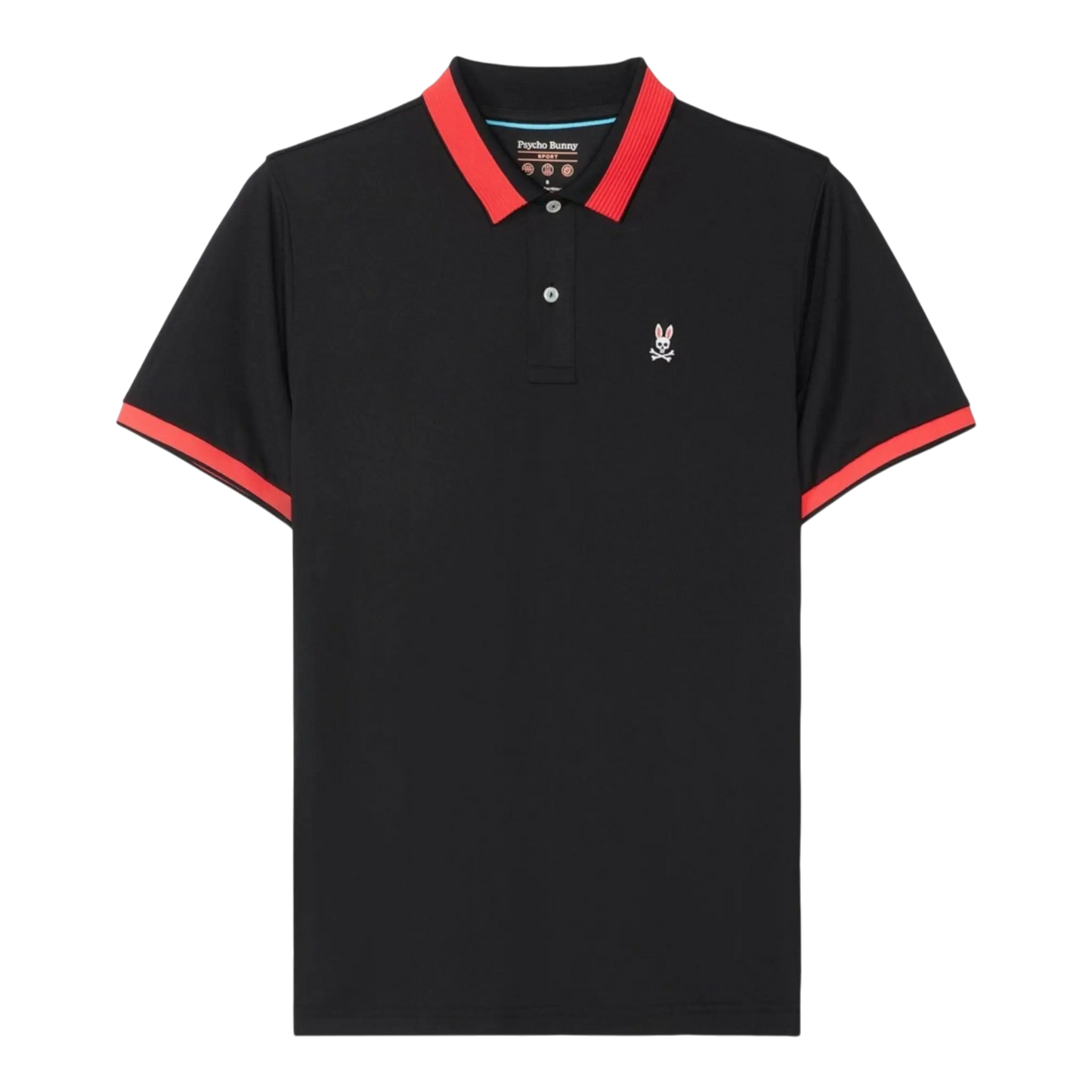 Psycho Bunny Graham Mesh Sport Polo Men Polo Shirt Black