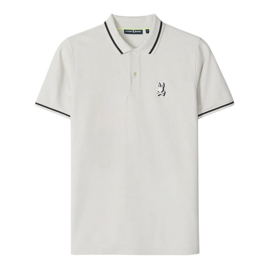 Psycho Bunny Groves Pique Polo Men Polo Shirt Pearl