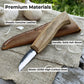 Detail Wood Carving Knife with Leather Sheath, Blade 5 cm (1.97 inches)