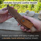 Detail Wood Carving Knife with Leather Sheath, Blade 5 cm (1.97 inches)