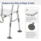 Splash Defense Transfer Bench with U-Shape Cutout, 400 lb Capacity