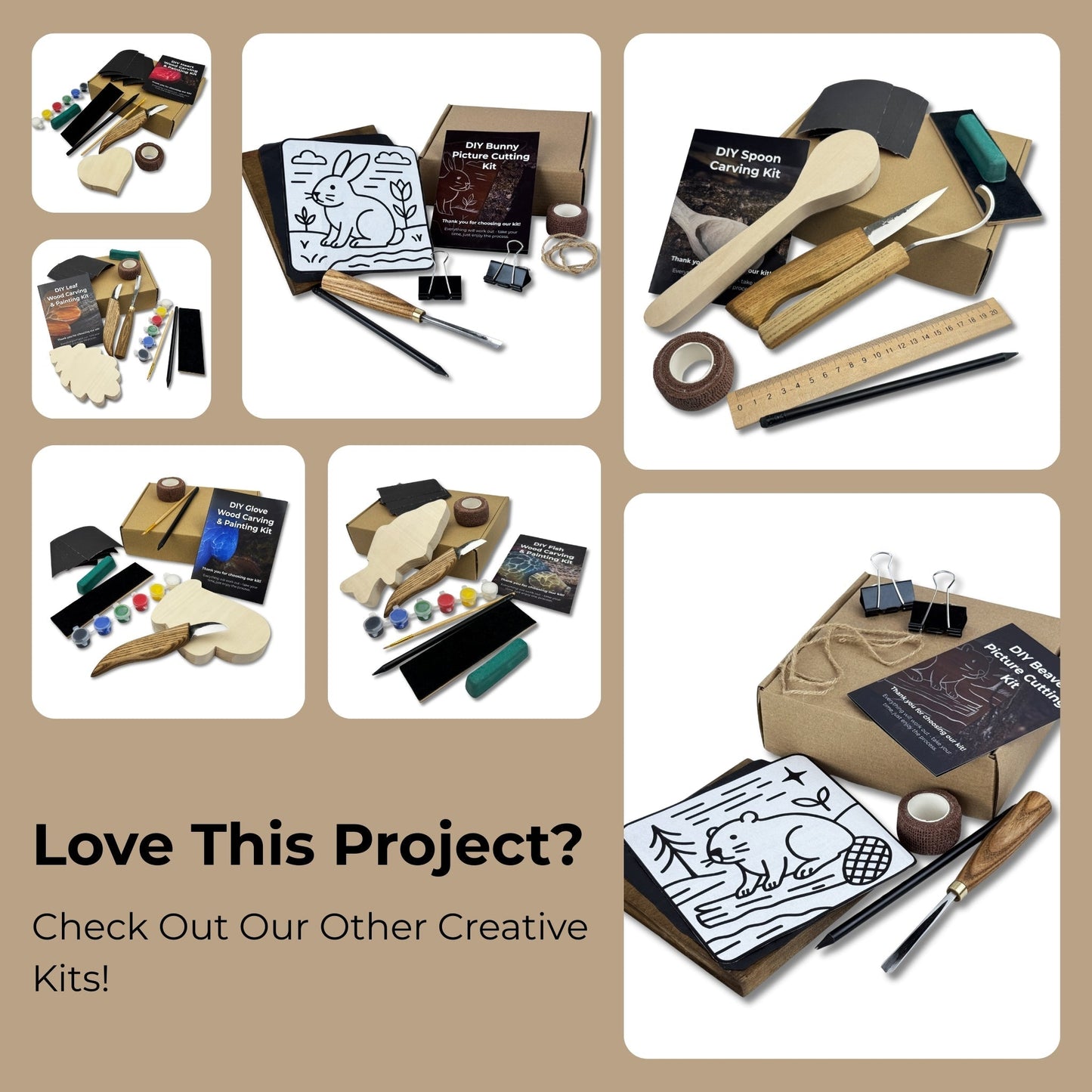 DIY Spoon Carving Kit for Beginners – Hook Knife & Whittling Tools