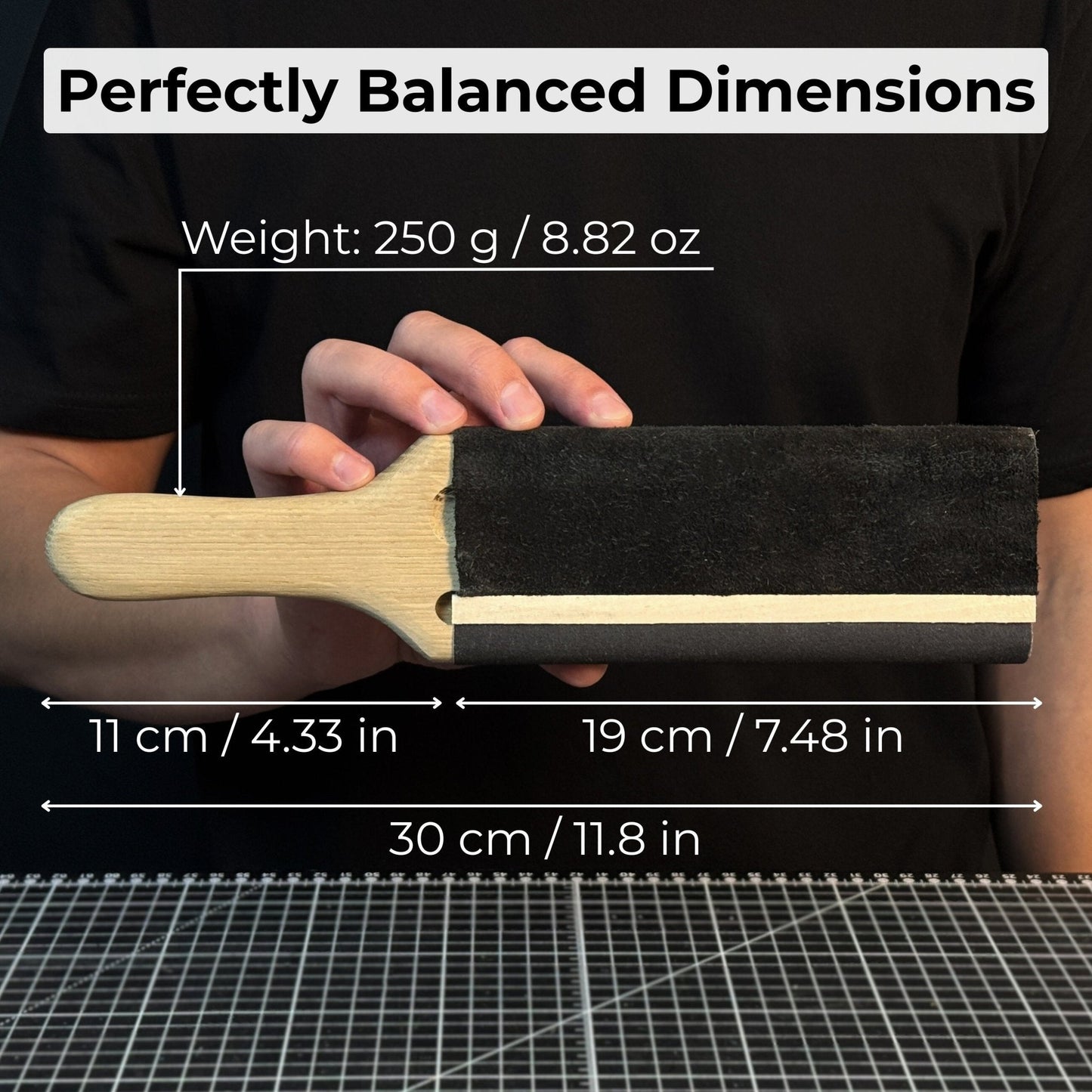 Dual-Sided Leather Paddle Strop For Hook Knives & Gouges