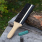 Dual-Sided Leather Paddle Strop For Hook Knives & Gouges