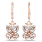 18K Rose Gold Plated 1.88 Carat Genuine Morganite .925 Sterling Silver Earrings