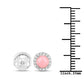 1.36 ct Genuine Pink Opal and White Topaz .925 Sterling Silver Earrings