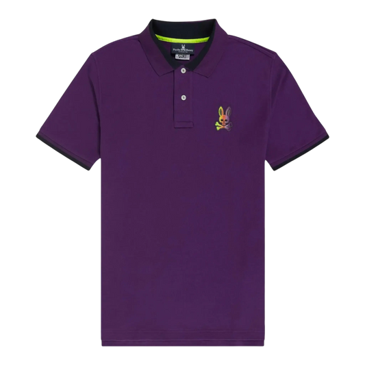 Psycho Bunny Dylan Gradient Kids Polo Shirt Vivid Violet