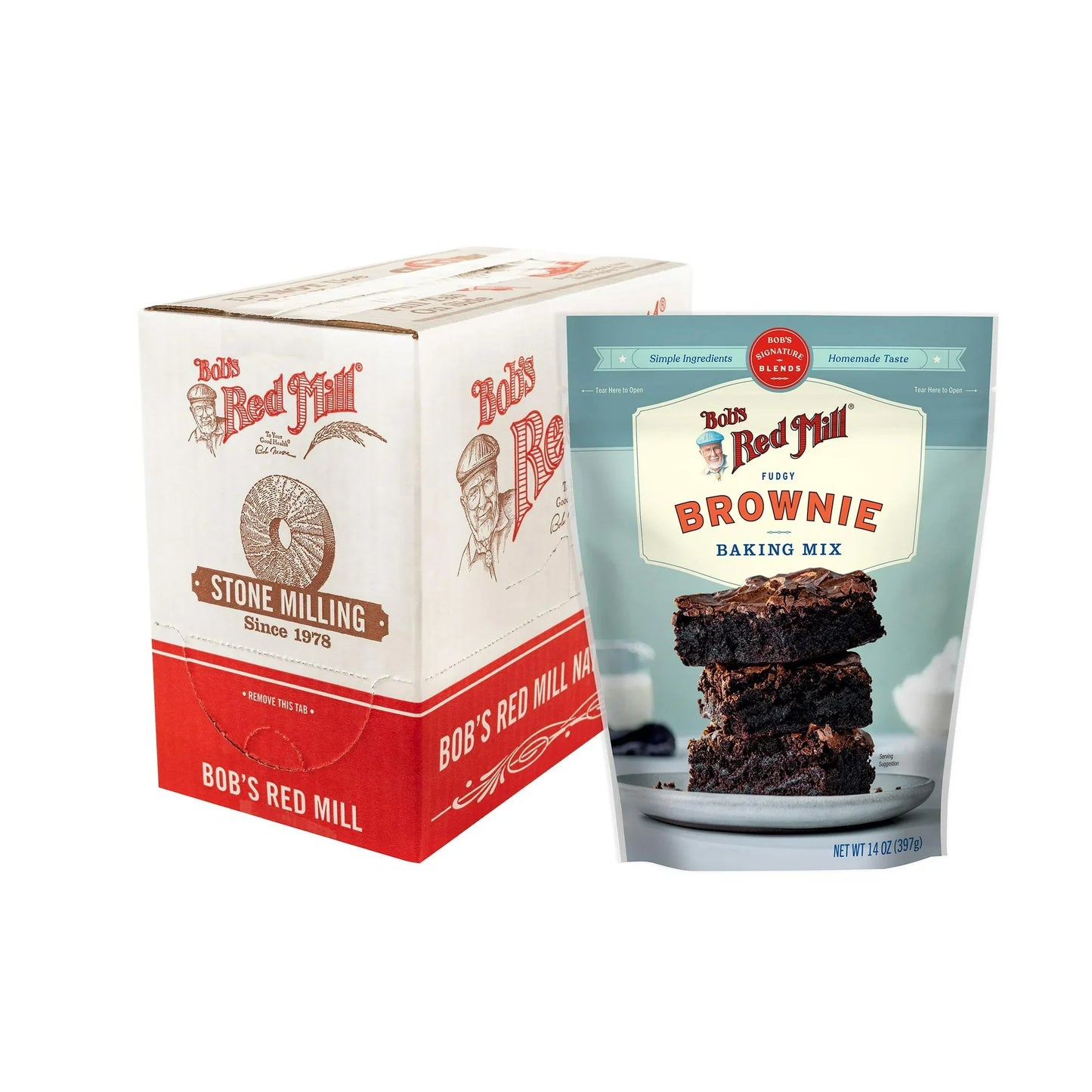 Bob's Red Mill Fudgy Brownie Mix, 14 oz., Case of 4