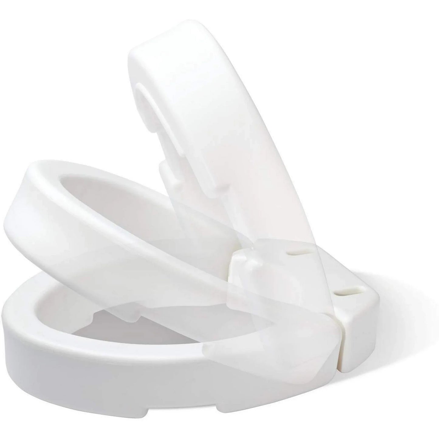 Carex Elongated Raised Toilet Seat - Elevated Riser for Standard & Elongated Toilets - 300 lb Capacity